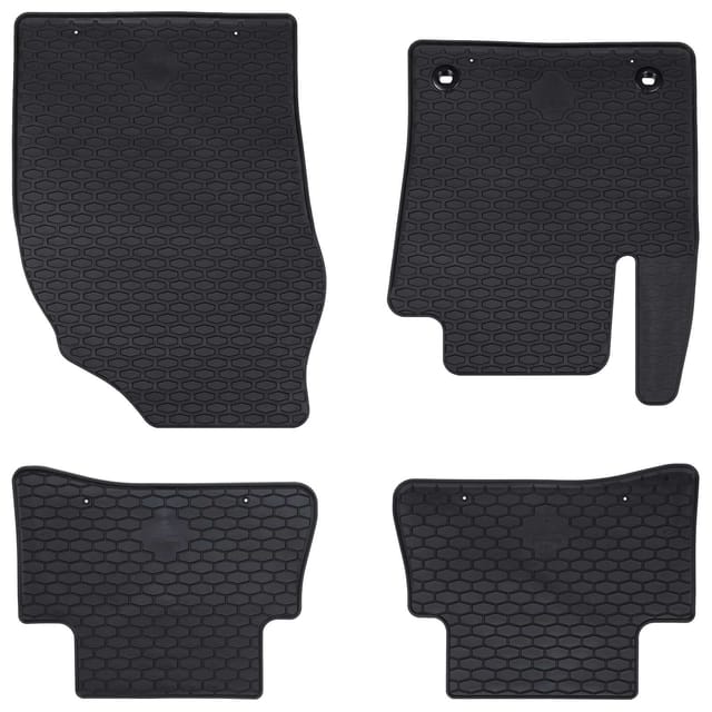 vidaXL Autofußmatte 4-Tlg Schwarz Gummi 42029118