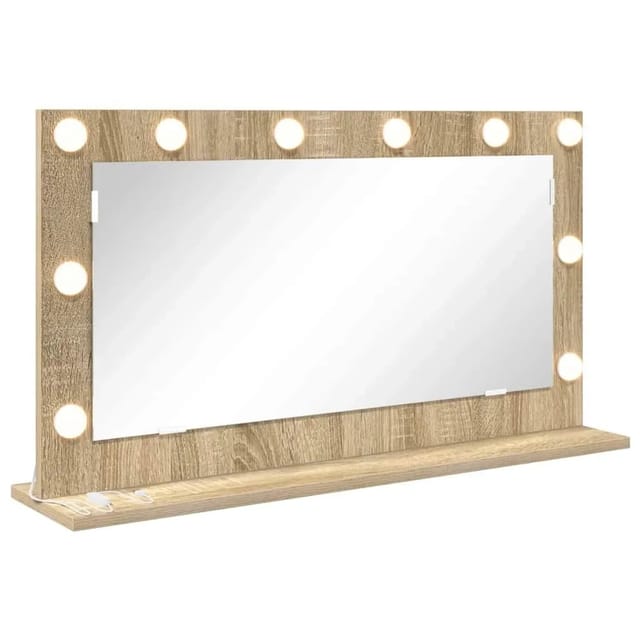 vidaXL Waschtischspiegel Rechtwinklig Sonoma-Eiche 80 x 45 x 18 cm 868319