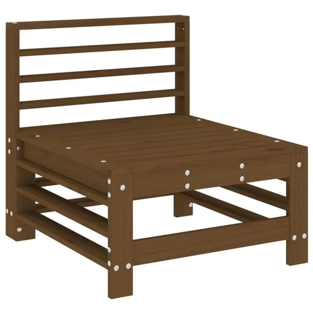 vidaXL Garten-Mittelsofa Honigbraun Massivholz Kiefer 825614