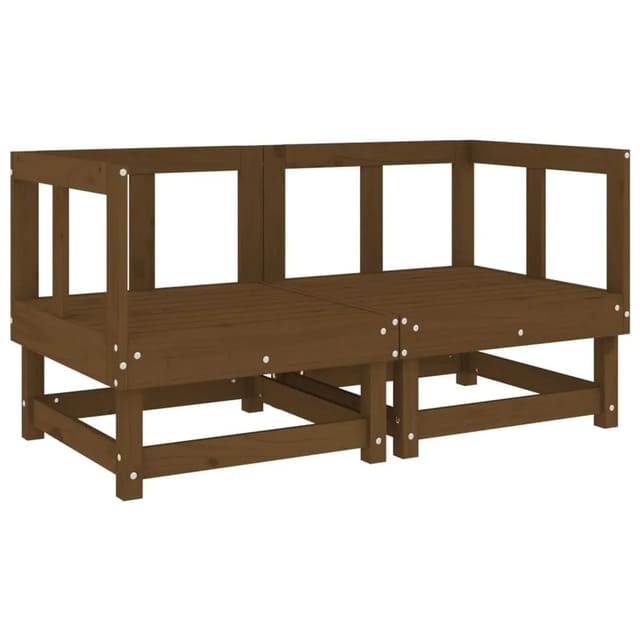 vidaXL Garten-Ecksofas 2 Stk Honigbraun Massivholz Kiefer 825397