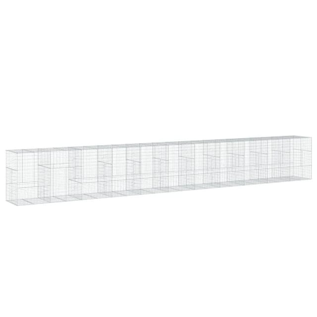 vidaXL Gabione mit Deckel 1100x100x150 cm Verzinktes Eisen 3295223