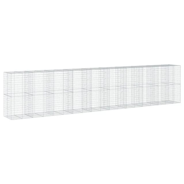 vidaXL Gabione mit Deckel 950x100x200 cm Verzinktes Eisen 3295242