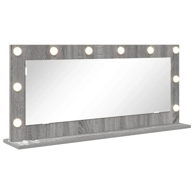 vidaXL Waschtischspiegel Rechtwinklig Graues Sonoma 100 x 45 x 18 cm 868330