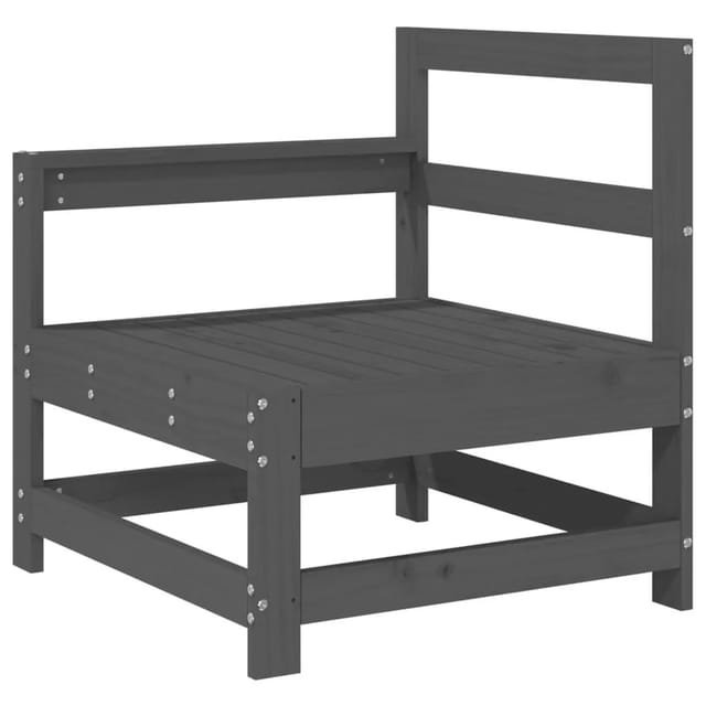 vidaXL Garten-Ecksofa Grau Massivholz Kiefer 825501