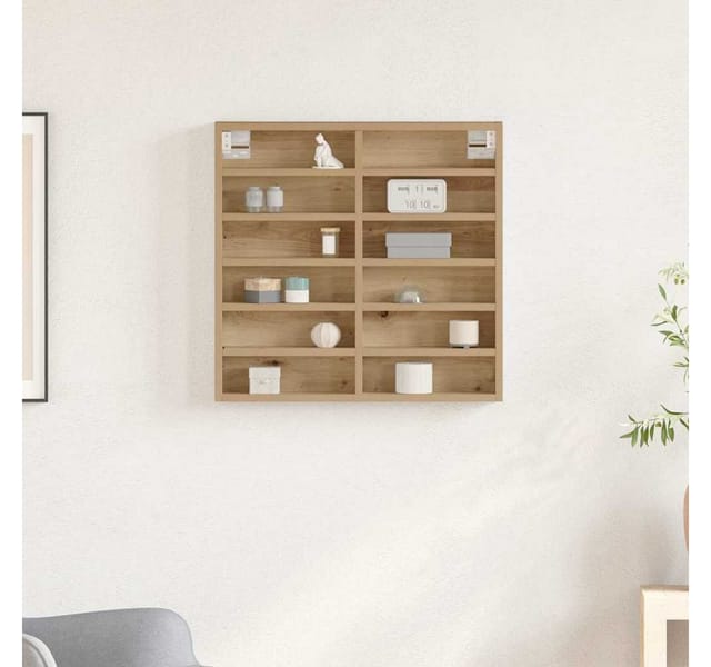 vidaXL Vitrine mit Regal Artisan-Eiche 60 x 8,5 x 58 cm Holzwerkstoff 869190