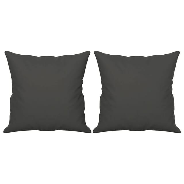 vidaXL Zierkissen 2 Stk Dunkelgrau 40x40 cm Mikrofasergewebe 349497