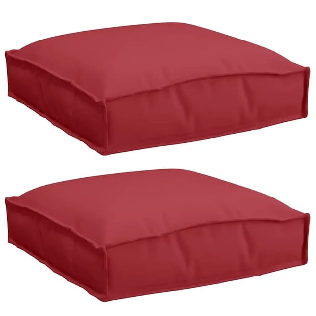 vidaXL Kissen 2 Stk Weinrot 40 x 40 x 8 cm Oxford-Stoff 42001584