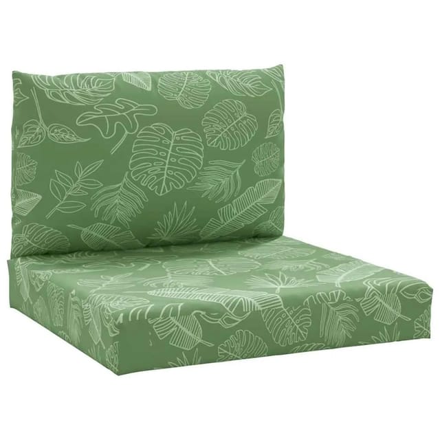 vidaXL Palettenkissen 2 Stk Blattmuster Oxford-Gewebe 361770