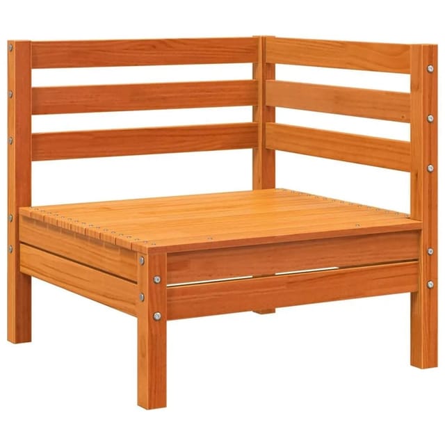 vidaXL Garten-Ecksofa Wachsbraun Massivholz Kiefer 837981