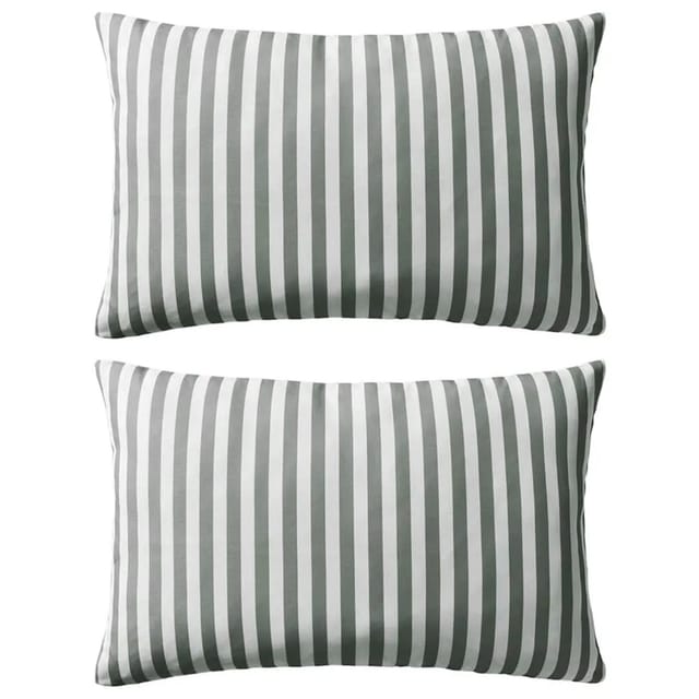 vidaXL Gartenkissen 2 Stk Streifenmuster 60 x 40 cm Grau 132311