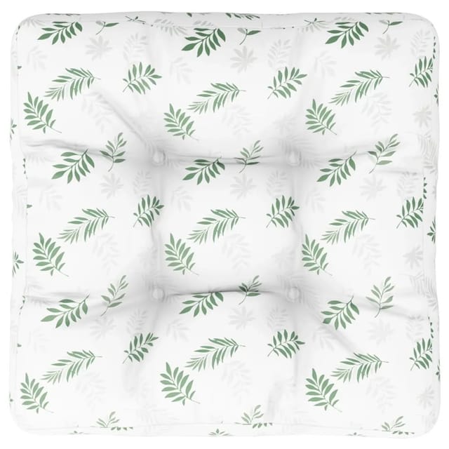 vidaXL Palettenkissen Blattmuster 60x60x12 cm Stoff 360465