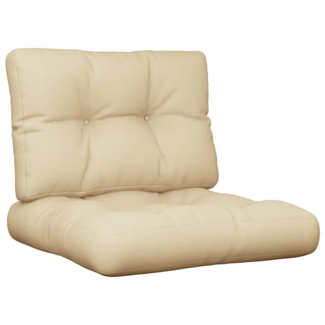 vidaXL Palettenkissen 2-Tlg Beige Stoff 360648
