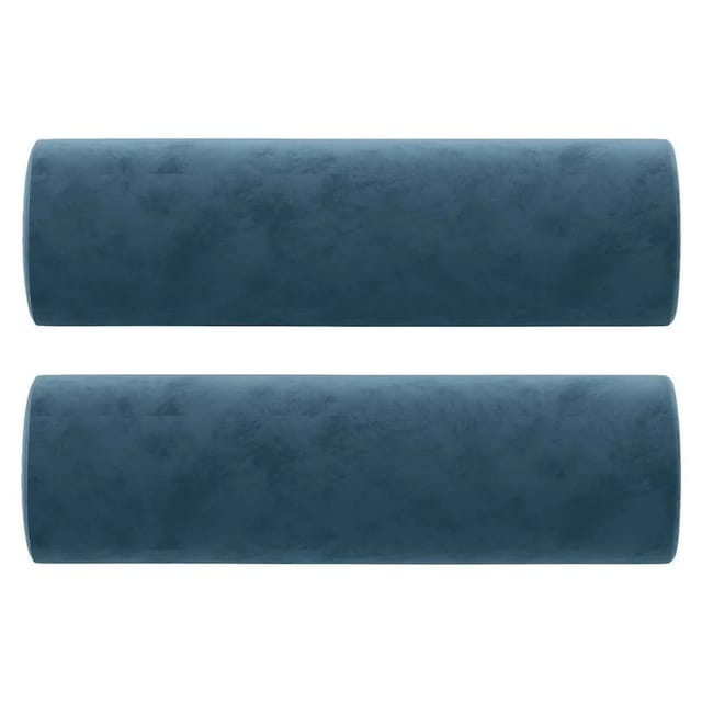 vidaXL Zierkissen 2 Stk Blau Ø15x50 cm Samt 349518