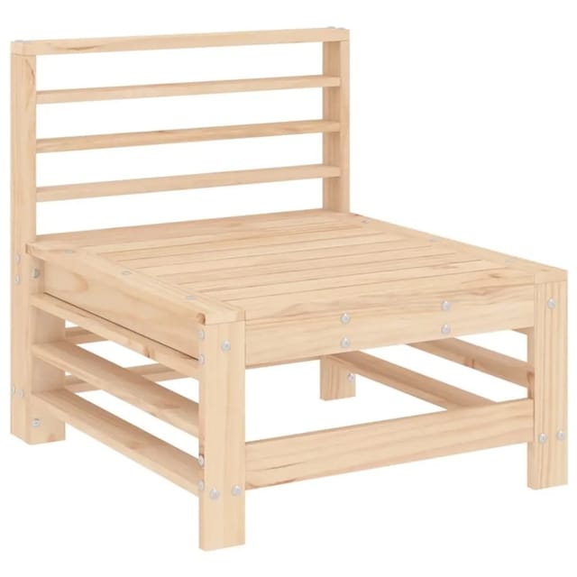 vidaXL Garten-Mittelsofa Massivholz Kiefer 825611