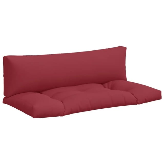 vidaXL Palettenkissen 2-Tlg Weinrot Stoff 360931