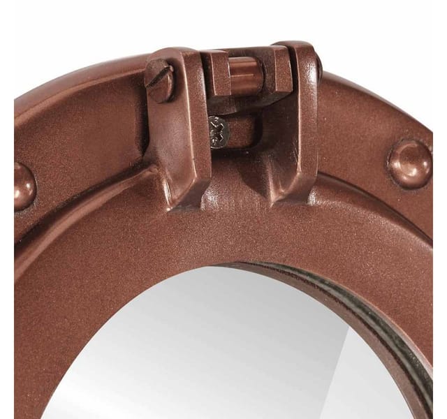 vidaXL Bullaugen-Spiegel Wandmontage Ø30 cm Aluminium und Glas 357856