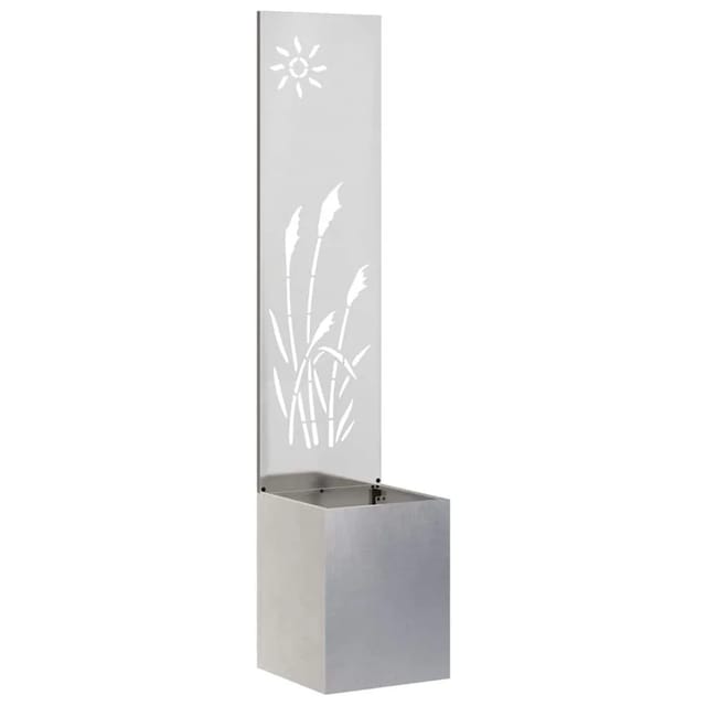 vidaXL Garten Sichtschutz-Leinwand Silber 32 x 140 cm Edelstahl 876361