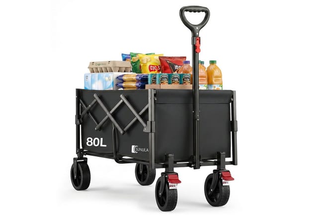 Sekey Bollerwagen Faltbar Klein 80KG Schwarz