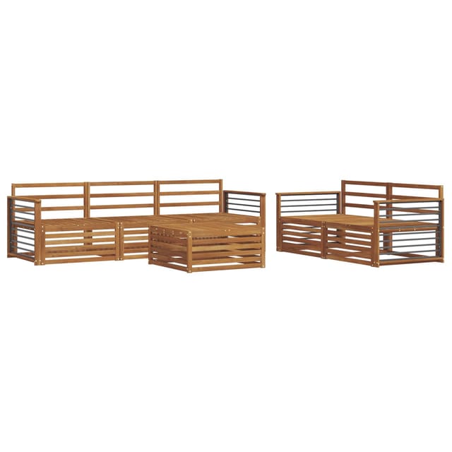 vidaXL Outdoor-Sofagarnitur 6-Tlg Natur 3373029