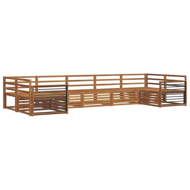 vidaXL Sofagarnituren 7 Tlg Natur Massivholz Akazie 3374069