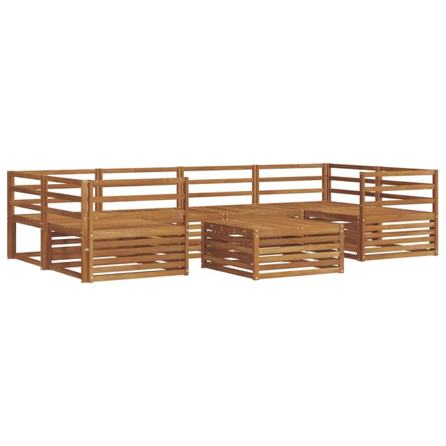 vidaXL Outdoor-Sofagarnitur 7-Tlg Natur 3373079