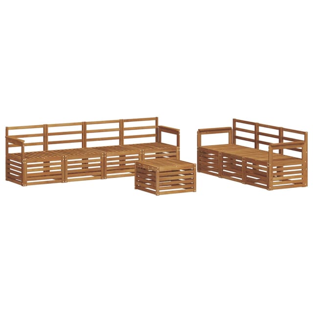 vidaXL Sofagarnituren 8 Tlg Natur Massivholz Akazie 3374474