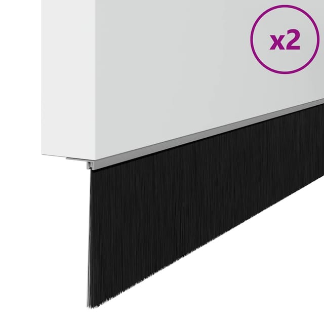 vidaXL Aufsteck Türbürstendichtungen 2 Stk Silber 100 cm 42019501