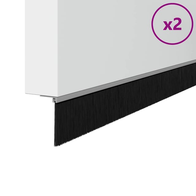 vidaXL Aufsteck Türbürstendichtungen 2 Stk Silber 100 cm 42019499