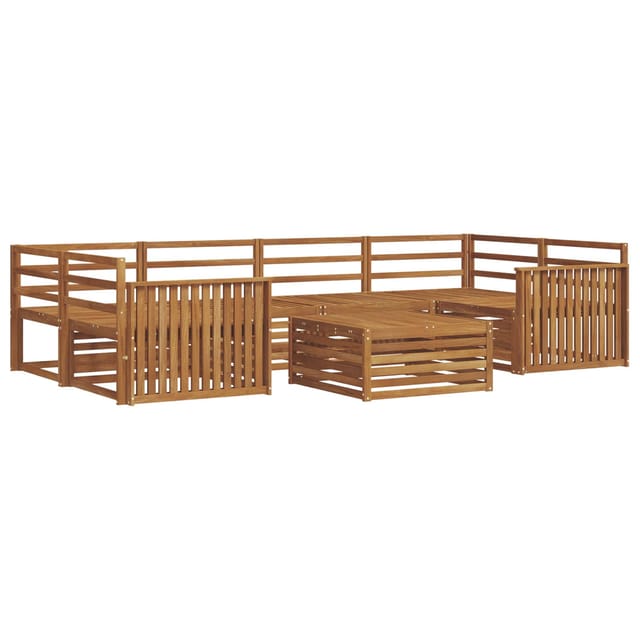 vidaXL Outdoor-Sofagarnitur 7-Tlg Natur 3373094