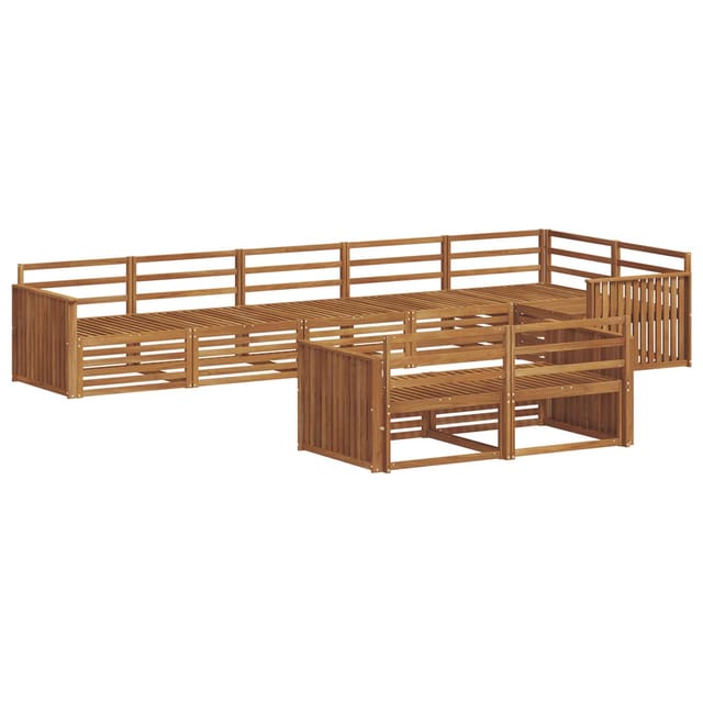 vidaXL Outdoor-Sofagarnitur 8-Tlg Natur 3373654