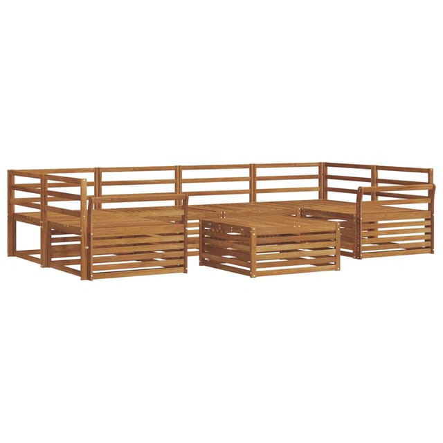vidaXL Outdoor-Sofagarnitur 7-Tlg Natur 3373099