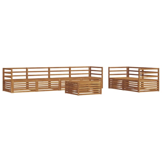 vidaXL Outdoor-Sofagarnitur 7-Tlg Natur 3373039