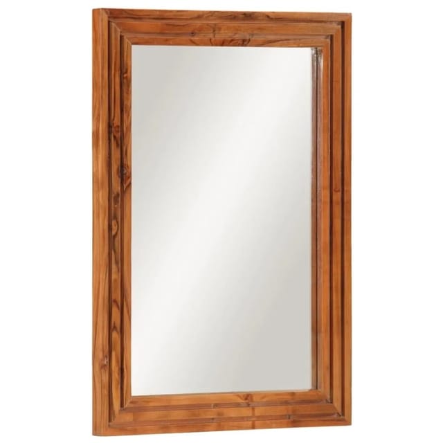 vidaXL Badspiegel 50x70 cm Massivholz Akazie und Glas 377590