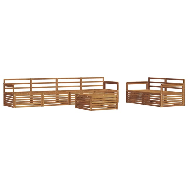 vidaXL Outdoor-Sofagarnitur 7-Tlg Natur 3373044