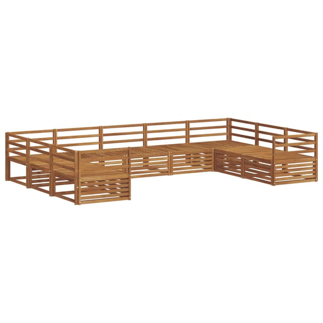vidaXL Sofagarnituren 9 Tlg Natur Massivholz Akazie 3374109
