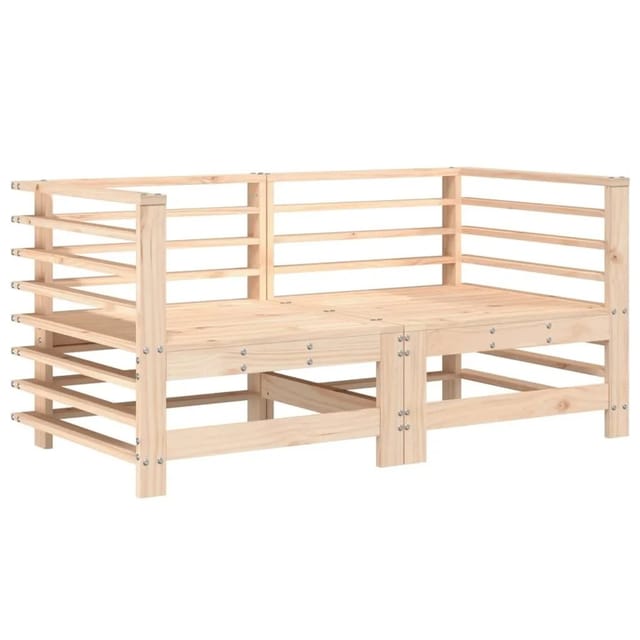 vidaXL Garten-Ecksofas 2 Stk Massivholz Kiefer 825632