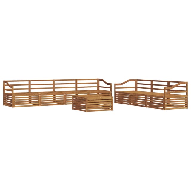 vidaXL Outdoor-Sofagarnitur 8-Tlg Natur 3373154