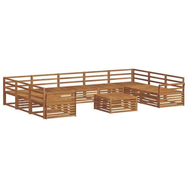 vidaXL Sofagarnituren 10 Tlg Natur Massivholz Akazie 3374169