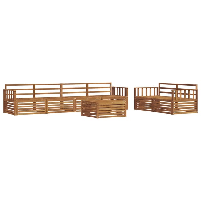 vidaXL Outdoor-Sofagarnitur 7-Tlg Natur 3373049