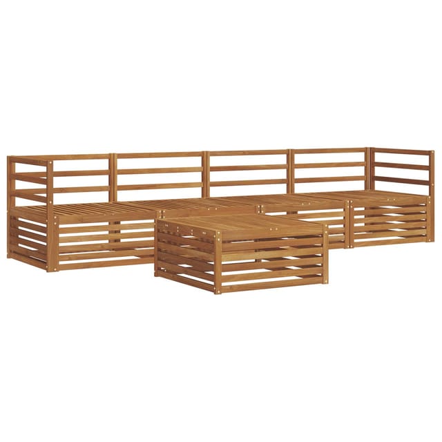 vidaXL Outdoor-Sofagarnitur 5-Tlg Natur 3372959