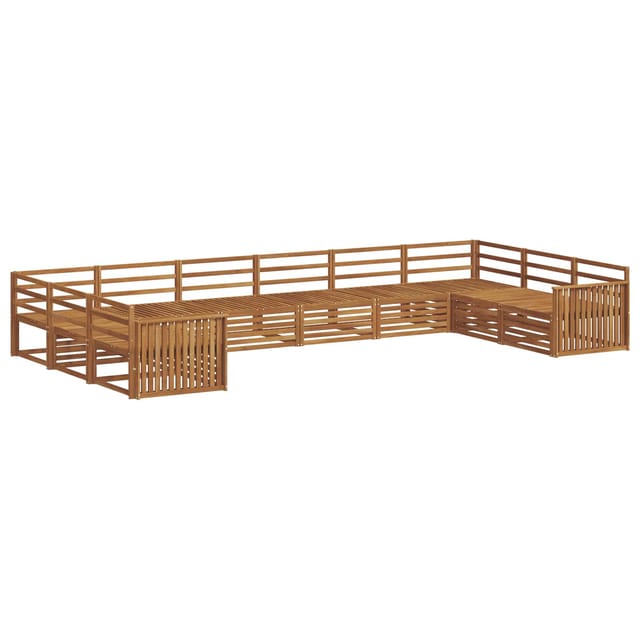 vidaXL Sofagarnituren 10 Tlg Natur Massivholz Akazie 3374204