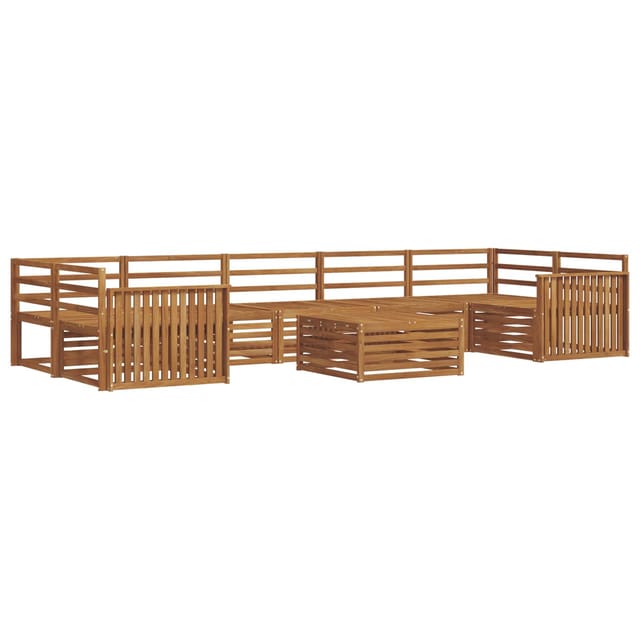 vidaXL Outdoor-Sofagarnitur 8-Tlg Natur 3373174