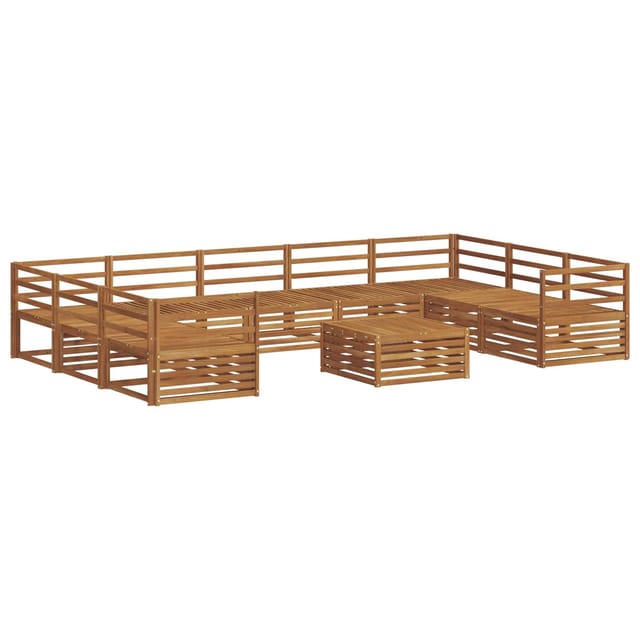 vidaXL Sofagarnituren 10 Tlg Natur Massivholz Akazie 3374149