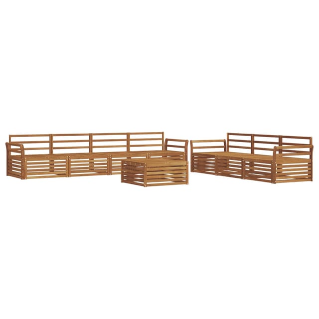vidaXL Outdoor-Sofagarnitur 8-Tlg Natur 3373139