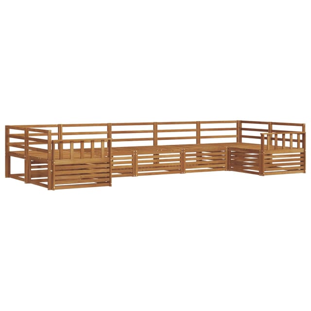 vidaXL Sofagarnituren 7 Tlg Natur Massivholz Akazie 3374049