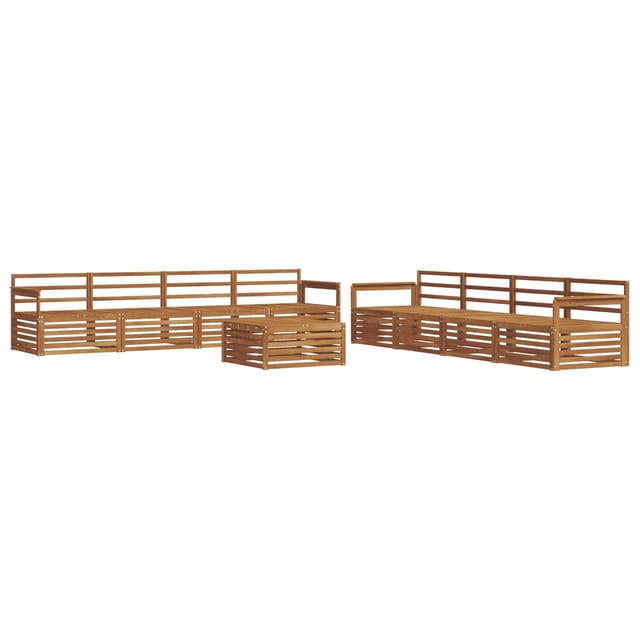 vidaXL Outdoor-Sofagarnitur 9-Tlg Natur 3373204