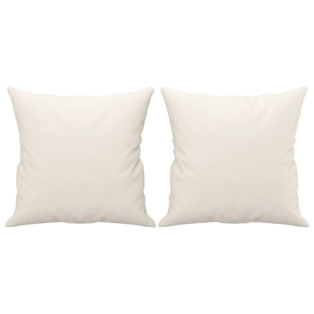 vidaXL Zierkissen 2 Stk Creme 40x40 cm Kunstleder 349480