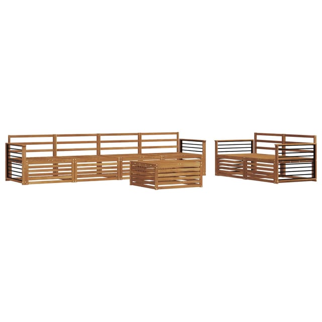 vidaXL Outdoor-Sofagarnitur 7-Tlg Natur 3373069
