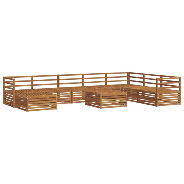vidaXL Sofagarnituren 9 Tlg Natur Massivholz Akazie 3373959