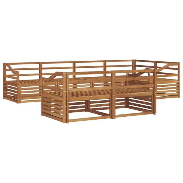 vidaXL Outdoor-Sofagarnitur 7-Tlg Natur 3373634